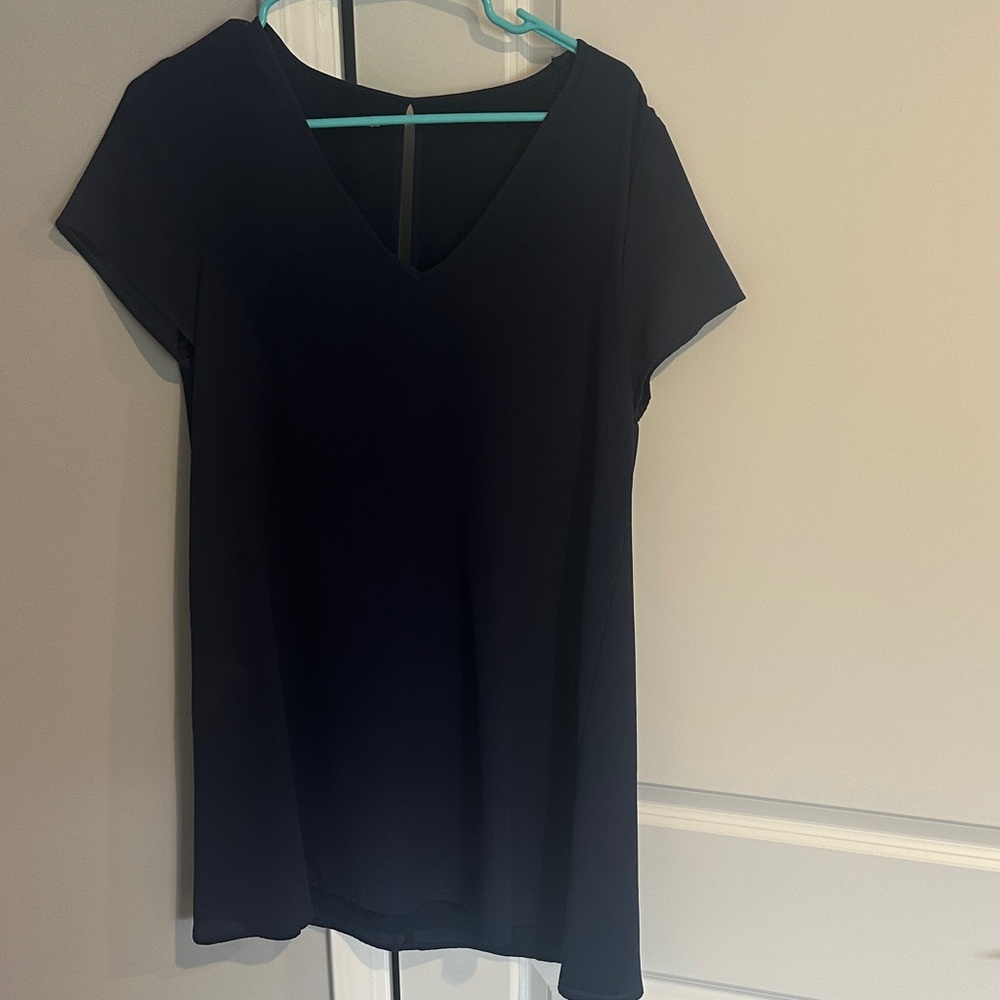 Classic Black V-Neck Women's Top